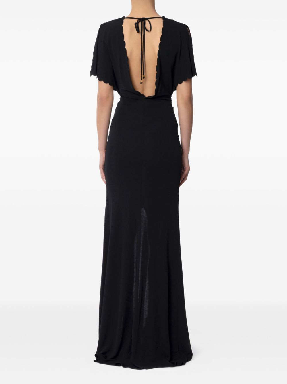 Elisabetta Franchi ABR5052E2360 関税送料込 Elisabetta Franchi Chain detailed halter neck cocktail dress